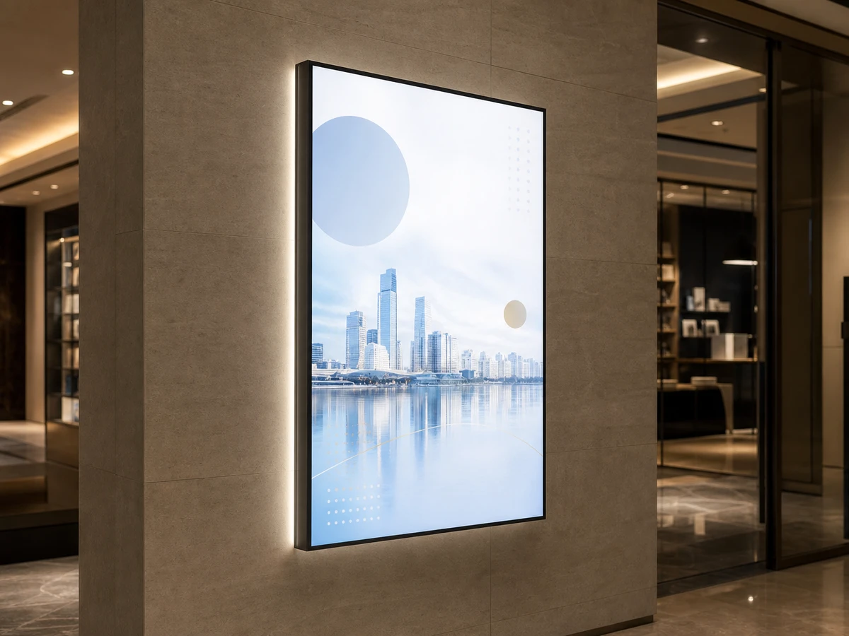 Retail wall poster light box