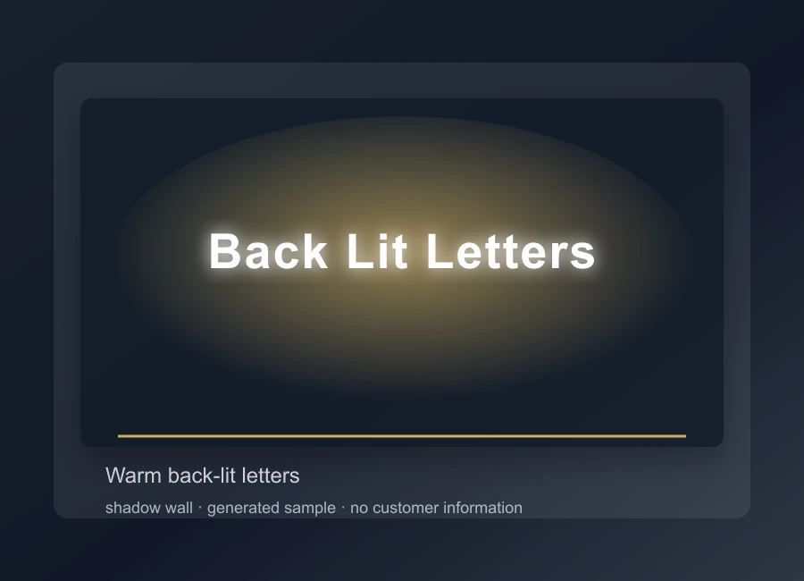 Back Lit Letters sample image