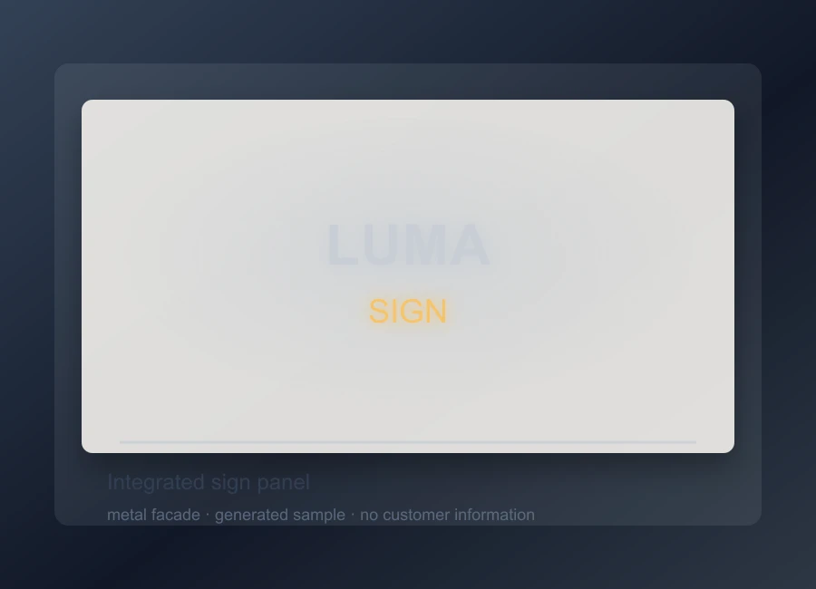 Integrated sign panel