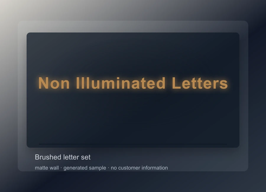 Non Illuminated Letters sample image