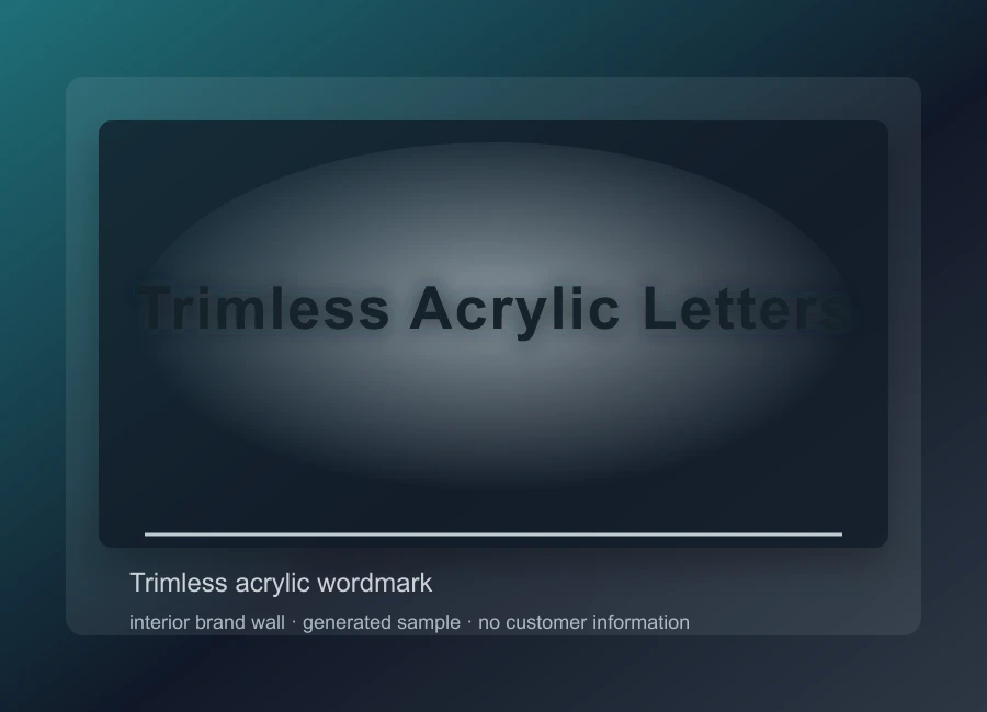 Trimless Acrylic Letters sample image